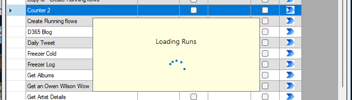 Image showing loading runs